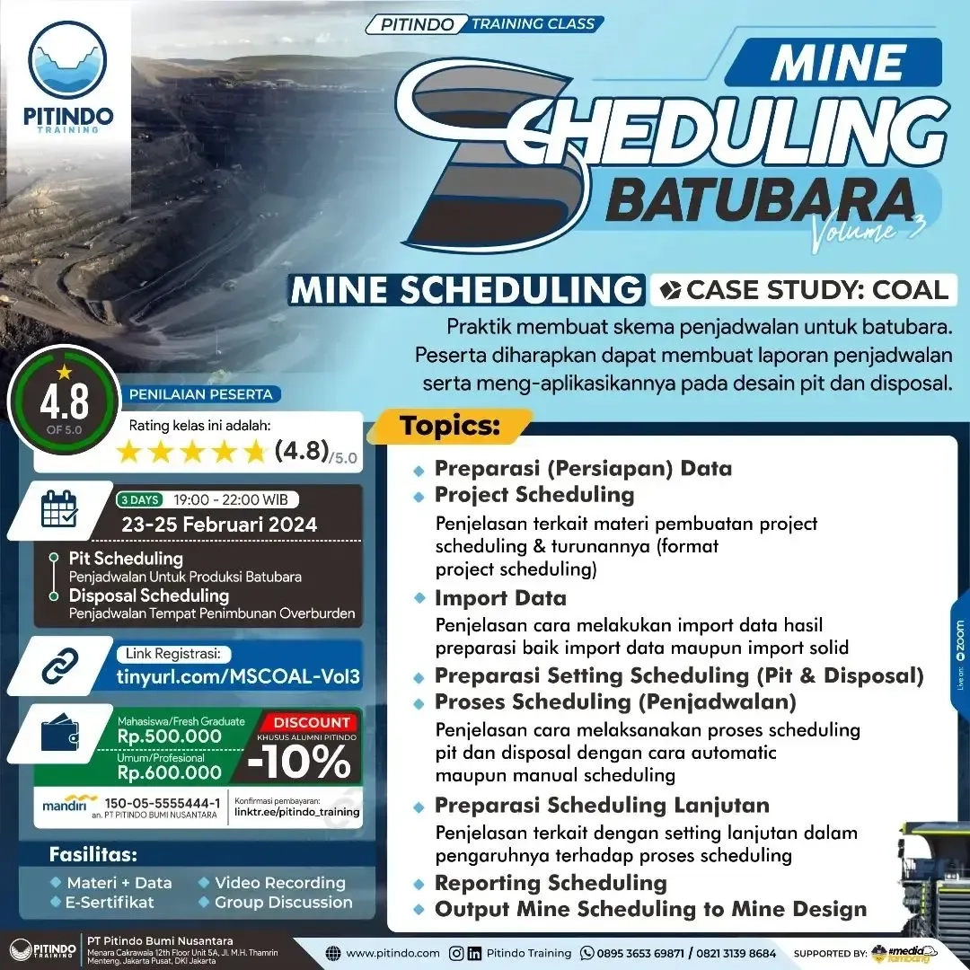 Mine Scheduling - Case Study Coal - Volume 3