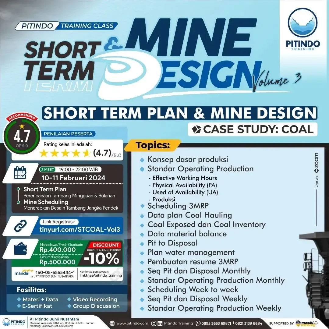 Short Term Plan And Mine Design (Case Study: Coal) - Volume 3