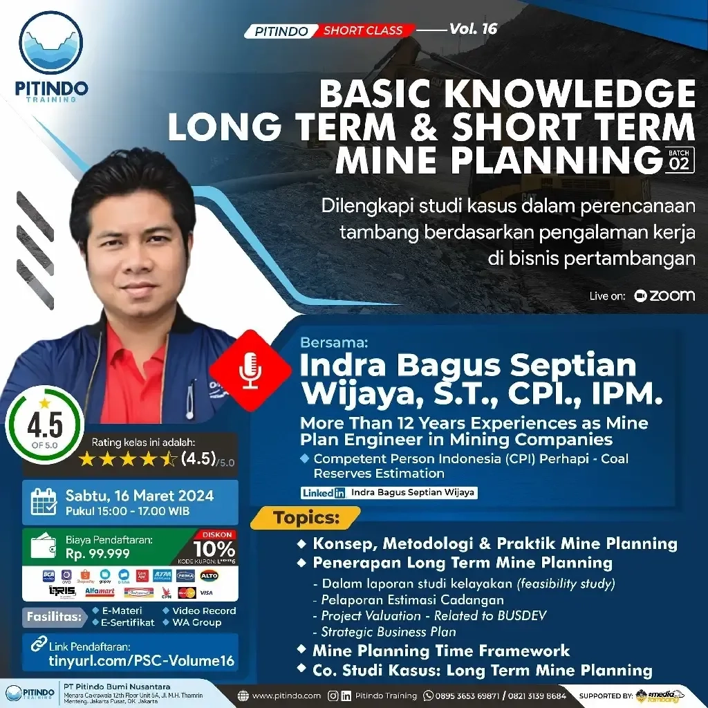 Volume 16 - Basic Knowledge Long Term & Short Term Mine Planning - Batch 2