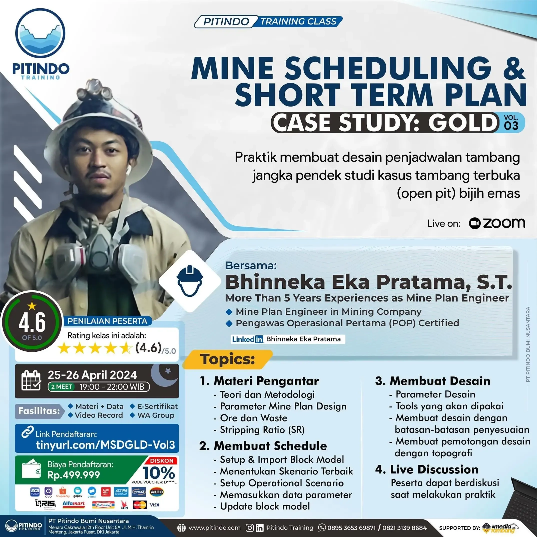 Mine Scheduling & Short Term Plan -  Volume 2 - Case Study Gold