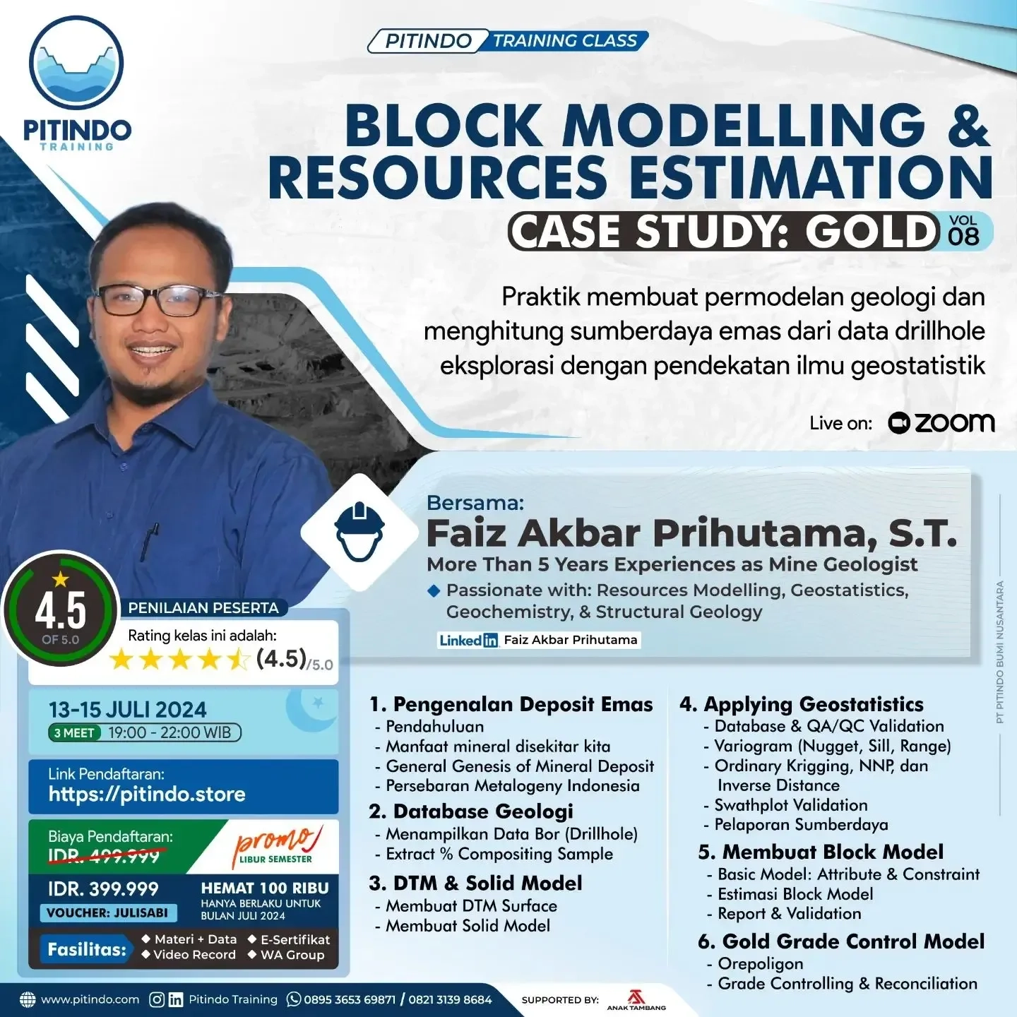 Block Modelling & Resources Estimation - Volume 8 - Case Study Gold 