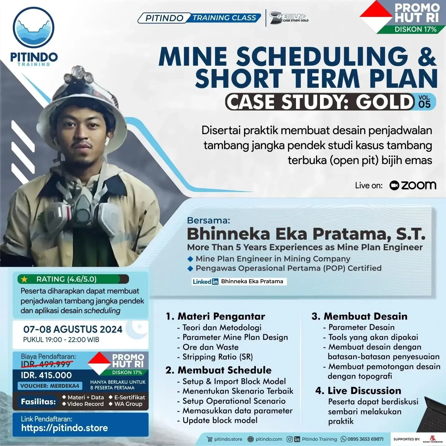 Mine Scheduling & Short Term Plan - Case Study Gold - Volume 5