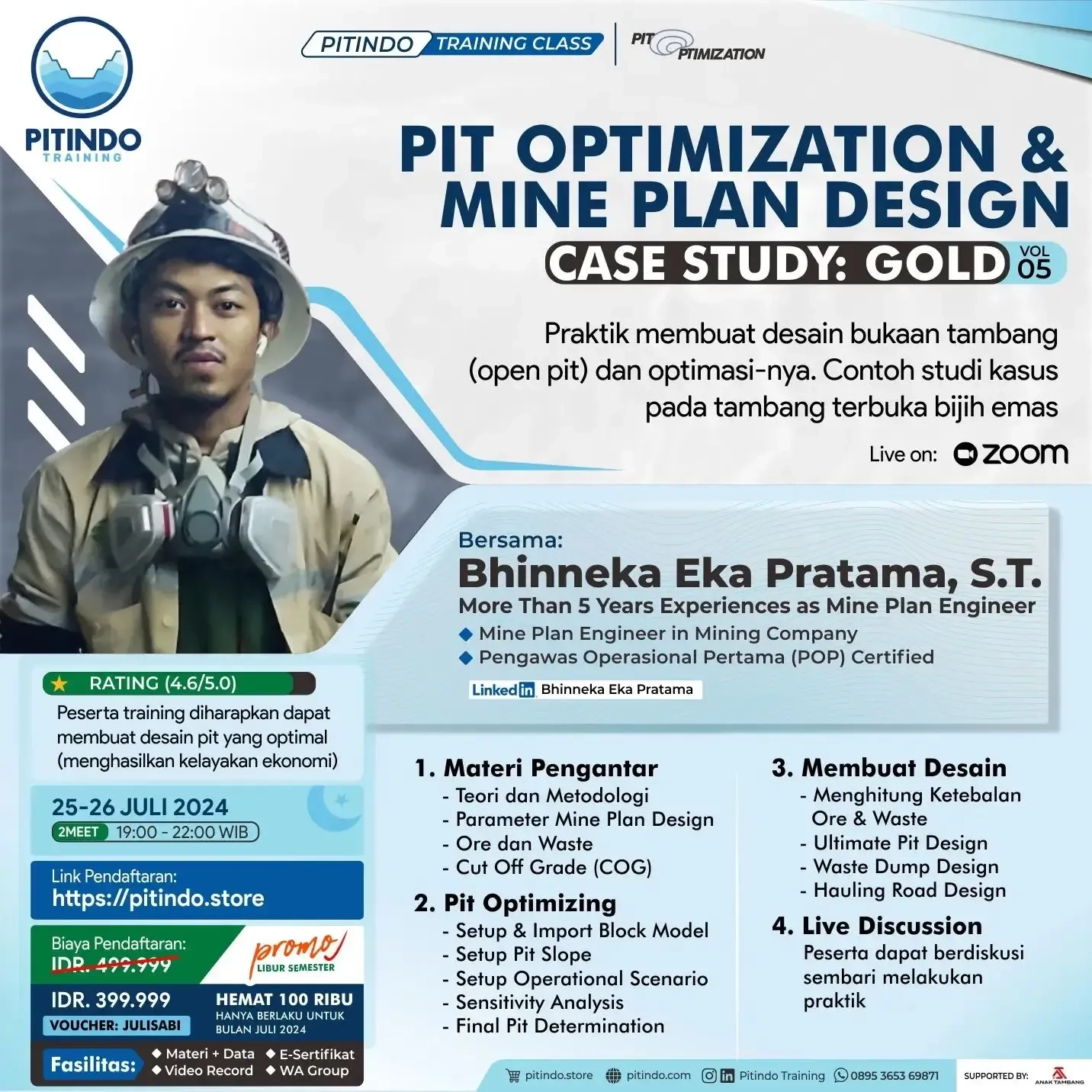 Pit Optimization & Mine Plan Design - Case Study Gold - Volume 5